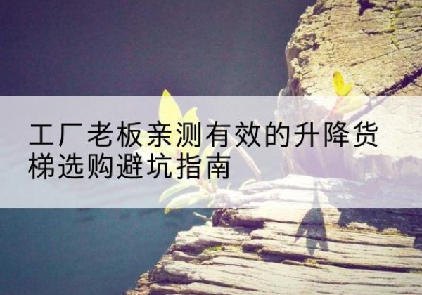 达尔罕茂明安联合旗升降货梯怎么选-工厂老板亲测有效的升降货梯选购避坑指南